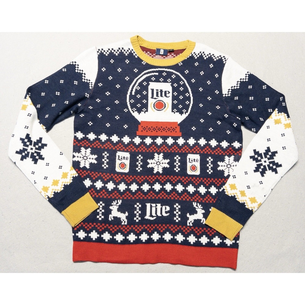 Miller Lite Knit Sweater Mens‎ Medium